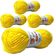 행복뜨기 올리버 뜨개실 4p, 554 노랑, 4개