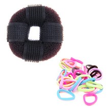 루머스 오당고 똥머리 벨크로 HU011 + 머리끈 소 HU122 랜덤 발송 50p, 브라운, 1세트