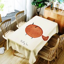 아울리빙 감성 디자인 주방 테이블보, F, 140 x 140 cm