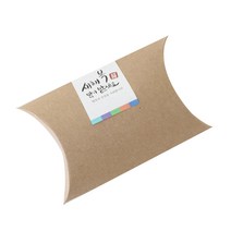 황씨네도시락 반달상자 18p + 새해복스티커 사각캘리18p, 크라프트, 1세트