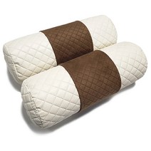 카이만 와이드 넥쿠션 2p, 아이보리 + 브라운, 1세트