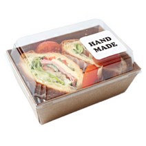 피크닉하우스 미니크라샌드 일회용도시락 용기 10p + 심플사각 스티커 10p, 1세트