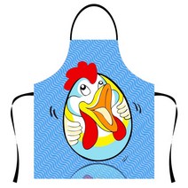 리빙팝 컬러 애니멀 일러스트 앞치마, 02, 1개