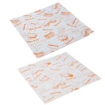 SR 햄버거 포장지 주황 70p + 샌드위치 포장지 와우 주황 70p, 1세트