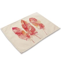 아울리빙 깃털 아트 식탁매트, G, 42 x 32 cm