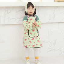 베베슈에뜨 아동용 방수앞치마 + 두건 + 팔토시 세트, 수박젤리