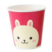 황씨네도시락 캐릭터 일회용종이컵 토끼, 110개, 1박스