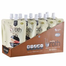 헬시브로스 반려동물 프리미엄 홈메이드 육수 간식 파우치 소 180ml, 소고기 + 황태 혼합맛, 10개입