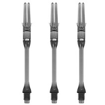LSTYLE 다트샤프트 슬림 SiLent 440mm, 클리어 블랙, 3개입