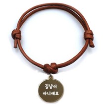 펫츠룩 굿모닝 카라멜 반려동물 목걸이 M + 메탈원형 팬던트 S, 골드(길냥이아니에요), 1개