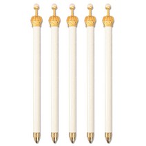 투영디자인 크라운 볼펜 0.7mm, 화이트, 5개입