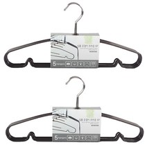 선우랜드 논슬립 심플옷걸이, 브라운, 10개