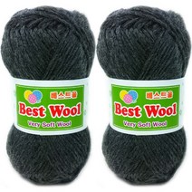 행복뜨기 베스트울 뜨개실 2p, 726 차콜, 2개