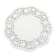 도나앤데코 꽃 원형 도일리 페이퍼 8.8cm, 화이트, 200개입