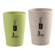 더자카 밀짚섬유 미니 양치컵 S, Y395LBBT015, 2개입