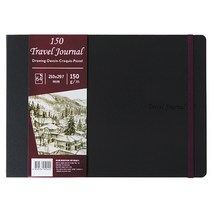 세르지오 트래블 저널 가로형 풍경 전문가용 스케치북, A4, 64매