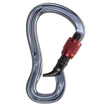 블랙다이아몬드 그리드락 스크류게이트 카라비너, Dark Gray + Red