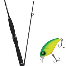 원다 마리솔 루어 낚싯대 602LSP + 다미끼 디티스코 40 하드 베이트 루어 206D MAT TIGER, 1세트