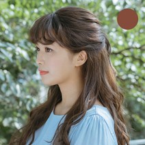 핑크에이지 수시뱅 슬림 소프트 웨이브 모스트사 앞머리 가발, OB1 오렌지브라운, 1개