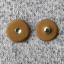 싸개스냅단추 2p세트 10mm, 브라운, 15세트