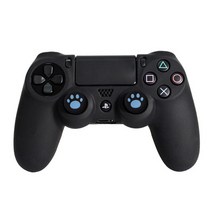 겜맥 PS4 패드 실리콘 커버 BLACK + 아날로그 스틱 발바닥 커버, BLUE, 1세트