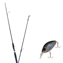 원다 하나린 루어 낚싯대 662ML + 다미끼 디씨-100 하드 베이트 루어 55mm306T BLUE CRAW, 1세트