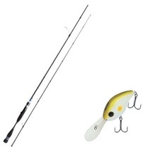 아오맥스 네오블랙 스피닝 타입 루어 낚싯대 S-662ML + 다미끼 디씨-300 하드 베이트 루어 55mm 005 AYU, 1세트