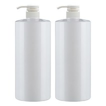 병도매닷컴 AC1000 백색 주방 디스펜서 범프 흰색마개 공병, 1L, 2개입