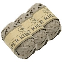 도나앤데코 라피아 포장끈 3p, 그레이, 10m