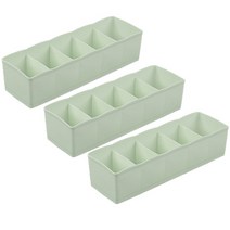 마켓감성 5칸 다용도 속옷정리함 딥그린, 3개입, 그린