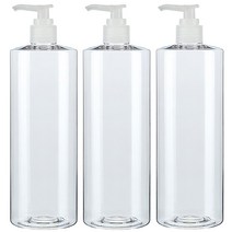 병도매닷컴 AC500 투명 디스펜서 투명 마개 공병, 500ml, 3개입