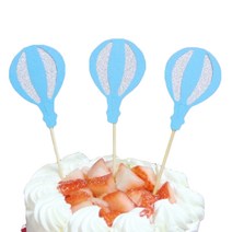 필립로지스틱 블룬데코 케이크토퍼 3p, 블루, 2세트