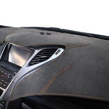 본투로드 샤모아 논슬립 대쉬보드커버 그레이 원단 브라운 스티치, 올 뉴 모닝 2011년~2014년(상단네비)