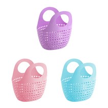 블럭마트 욕실 물빠지는 목욕 바구니 가방 랜덤 발송, 3개입