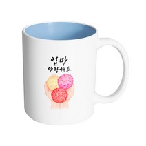 핸드팩토리 핸드 카네이션 엄마 사랑해요 머그컵 330ml, 내부 파스텔 블루, 1개
