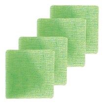 모던트위스트 실리콘 티 코스터 린넨 4p, 그린애플