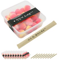 도나앤데코 pp일회용 내열 사각도시락 1L x 10p + 맛있게 드세요 띠지스티커 블랙 10p + 식사 꼭 챙겨드세요 크라프트 대나무 젓가락 10p, 1세트