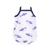 컴패니언 반려견 아기상어 나시 티셔츠, 혼합 색상