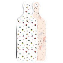 로엠디자인 양면 서빙 도마, 패턴자국, 배색원형, 1개
