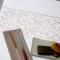 나산데코 립솔리드 입체 자수 테이블러너 RN1-288, 혼합 색상, 협탁용(120 x 25 cm)