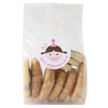 황씨네도시락 투명 쿠키포장 M봉투 32p + 고깔걸 스티커 32p, 1세트