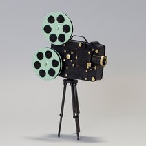 엠디자인 철제 미니 영사기 조각상, 혼합 색상