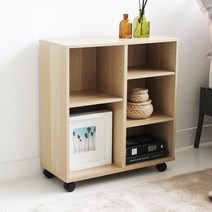 아이리스 이동식 5단 틈새수납장 SYR-6026, 내츄럴