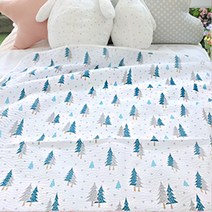 오즈맘 면 100% 리플 보들보들 유아 여름 블랭킷 소 70 x 90 cm, 파인트리