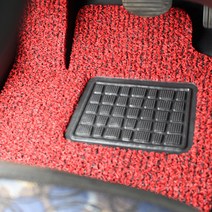 라임 코일 쿠션 카매트 외제차 확장형 레드 + 블랙, 포르쉐, 718 박스터(2P)