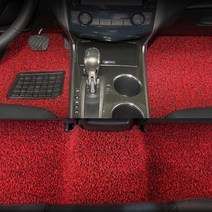 라임 코일 쿠션 차량용 카매트 확장형 레드블랙 3p 세트, 기아, 로체어드벤스