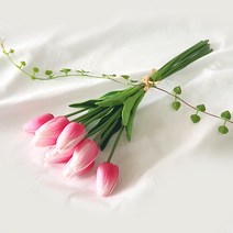 조아트 향기나는 튤립 9송이 조화 꽃다발, 딥핑크