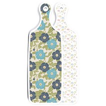 로엠디자인 양면 디자인 서빙보드 도마 파스텔밤하늘, 플라워자황색보드, 1개