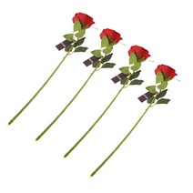 ABM 조화 한송이장미꽃 4p, 레드
