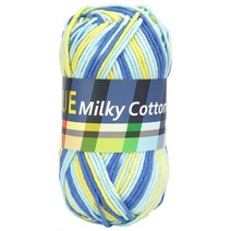 밀키코튼블루 면혼방 뜨개실, C83번 믹스, 1개